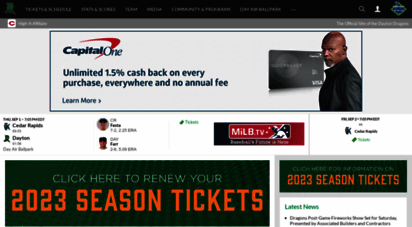 daytondragons.com - the official site of the dayton dragons  daytondragons.com homepage