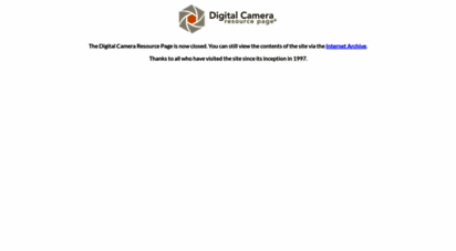 dcresource.com - digital camera resource page - thank you for visiting