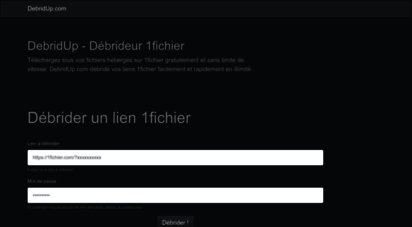 debridup.com - debridup - débrideur 1fichier