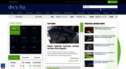 decypha.com - financial intelligence on middle east companies, market and sectors  financial markets news & research - decypha