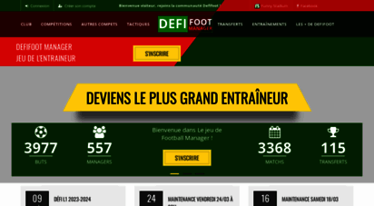 defifoot.com - jeux foot manager - defifoot gratuit - jeu de l´entraineur