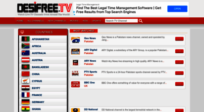 desifree.tv - watch live online tv channels broadcasting on the internet - free tv live streaming