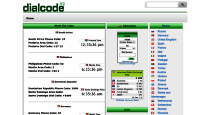 dialcode.org - dial codes for cities round the world - city phone dial code widgets - world telephone dial codes