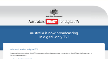 digitalready.gov.au - digital tv switchover australia - home