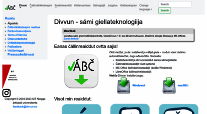 divvun.no - divvun - sámi proofing tools