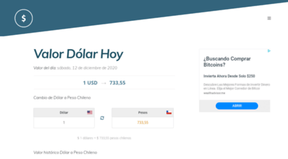 dolaronline.cl - valor dolar - cambio de dólar a peso chileno - dólar hoy