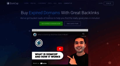 domcop.com - buy expired domains: moz, majestic, semrush, estibot, similarweb & more