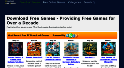 download-free-games.com - download free games - 100 safe and secure free download games