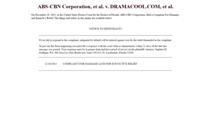 dramanice.io - abs-cbn corporation, et al. v. dramacool.com, et al.,