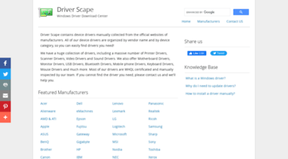 driverscape.com - windows driver download center - driver scape