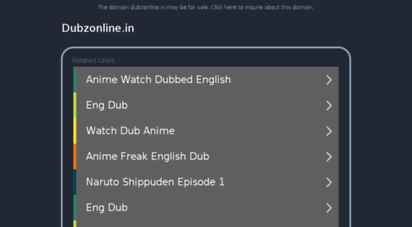 dubzonline.in - english dubbed anime - watch english dub anime online