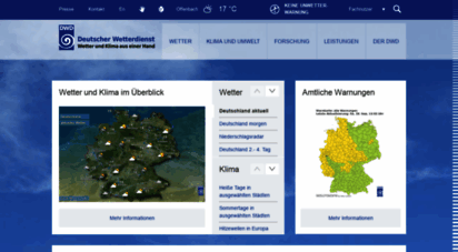 dwd.de - wetter und klima - deutscher wetterdienst - startseite