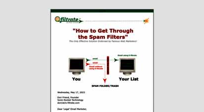 e-filtrate.com - spam content checker