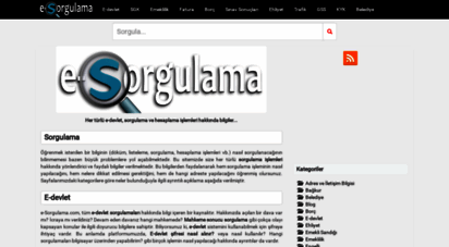e-sorgulama.com - e-sorgulama.com  e-devlet sgk sorgulama, borç fatura sorgulaması, e-okul, ösym mtsas trafik ehliyet sınav sonuçları, puan hesaplama, banka ve ekonomi haberleri yazıları