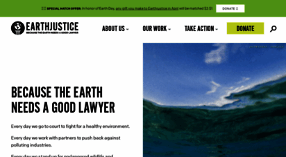 earthjustice.org - earthjustice: environmental law: because the earth needs a good lawyer  earthjustice