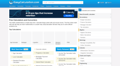 easycalculation.com - free online math calculator and er
