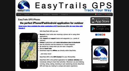 easytrailsgps.com - easytrails gps the perfect iphone/android application for outdoor, tracker gps
