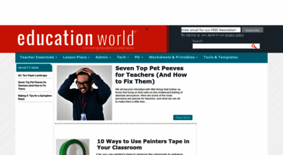 educationworld.com - education world  connecting educators to what works