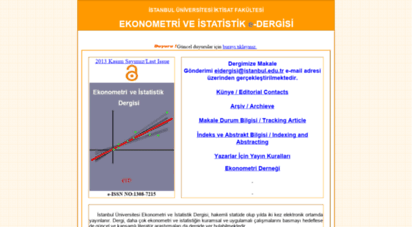eidergisi.istanbul.edu.tr - i.ü. iktisat fakültesi ekonometri ve istatistik dergisi