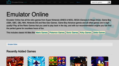 emulatoronline.com - emulator online - play retro games online