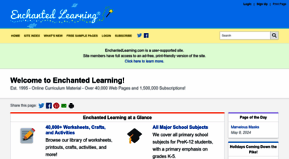 enchantedlearning.com - welcome to enchanted learning! - enchanted learning