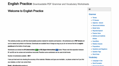 english-practice.at - grammar and vocabulary worksheets for english