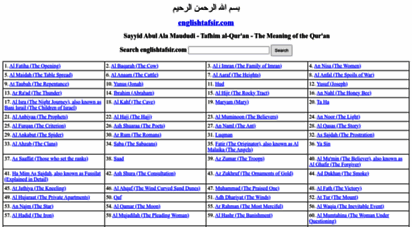 englishtafsir.com - sayyid abul ala maududi - tafhim al-qur´an - the meaning of the qur´an
