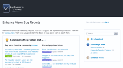 enhanceviewsbugs.uservoice.com