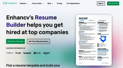 enhancv.com - free online resume builder  build a stand out resume