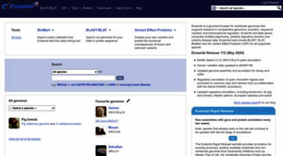 ensembl.org - ensembl genome browser 100