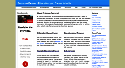 entrance-exam.net - entrance exams - education and career in india
