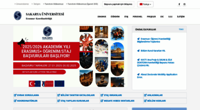 erasmus.sakarya.edu.tr - sakarya üniversitesi  erasmus+ koordinatörlüğü