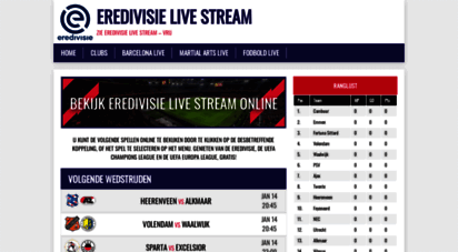 eredivisie-stream.net - eredivisie live streams - voetbal games online voor vrij  eredivisie live stream
