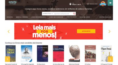 estantevirtual.com.br - estante virtual - livro novo é aquele que você ainda não leu
