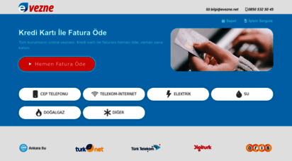 evezne.net - 7/24 kredi kartı ile fatura öde