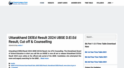 examsleague.co.in - examsleague - university result  admit card  school results