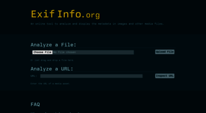 exifinfo.org - exif info: view meta-data in your files