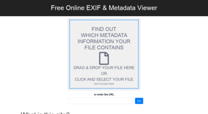exifmeta.com - online exif & metadata viewer
