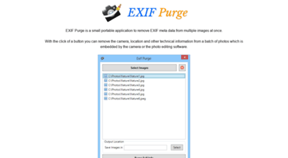 exifpurge.com - exif purge - batch exif remover