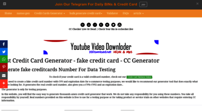 fake-card-generator.com - credit card generator - fake creditcard - cc generator