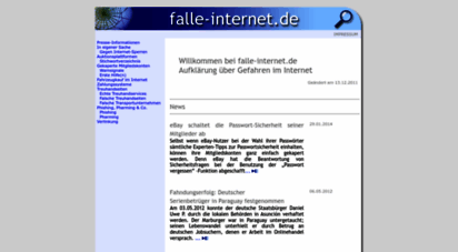 falle-internet.de - willkommen bei falle-internet.de aufklärung über gefahren im internet