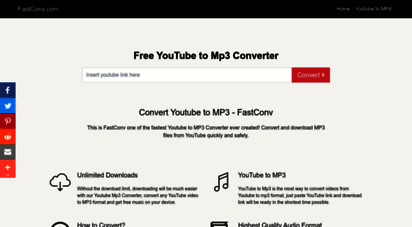 fastconv.com - youtube to mp3 converter, youtube to mp3  fastconv