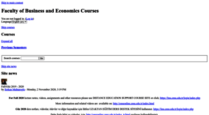 fbemoodle.emu.edu.tr - faculty of business and economics courses
