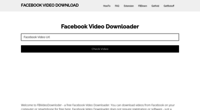 fbvideodownloader.org - facebook video downloader - free online mp4 facebook videos