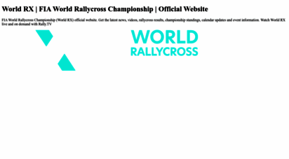 fiaworldrallycross.com - fia world rallycross championship