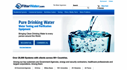 filterwater.com - filterwater.com - water filters and filtration systems