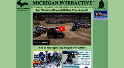 fishweb.com - michigan outdoors - outdoor recreation guide - hotels - motels - maps - video - michigan interactive™