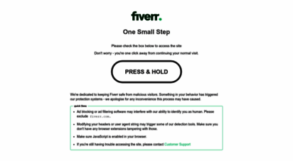 fiverr.com - your access to this website has been blocked