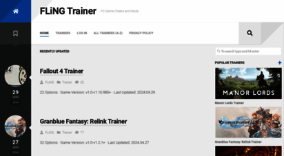 flingtrainer.com - fling trainer  pc game cheats and mods
