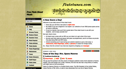 flutetunes.com - free flute sheet music